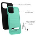 thumbnail image 4 of CoverON For Apple iPhone 13 Phone Case, Slim Metal Kickstand Rugged Dual Layer Cover, Mint Teal, 4 of 8