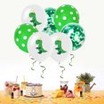 thumbnail image 3 of 15 Pcs Balloon Set Dinosaur Patterned Sequins Confetti Latex Balloons White Dot and Green Sequins Balloons Kit for Wedding Birthday Party Favors (12 Inch, Without Ribbons), 3 of 6