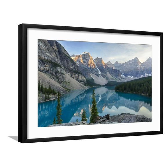 Art.com Canada, Banff National Park, Valley of the Ten Peaks, Moraine Lake Photographic Print by Jamie & Judy Wild, Black Frame Wall Art, 29" x 21"