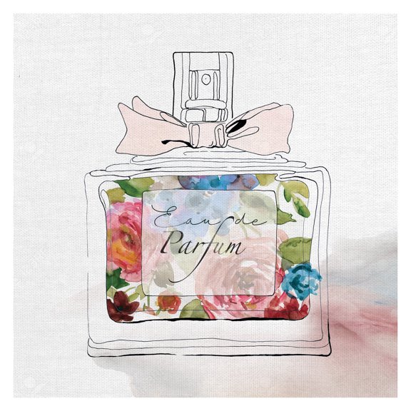 Masterpiece Art Gallery Chic Flower Perfume I by Carol Robinson Canvas Art Print 30" x 30"