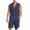 Navy, variant on Makaor Linen Sets for Men 2 Piece Big and Tall Solid Color Matching Sets Vacation Outfits Sleeveless Button down Shirts Drawstring Shorts Trendy Travel Clothes