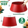 thumbnail image 3 of Ayieyill 28" Christmas Tree Collar,  Christmas Tree Collar Basket Skirt for Large Christmas Tree, Tree Skirt Accessory | Red | Metal, 3 of 8