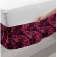 thumbnail image 2 of Lilac Bed Skirt, Abstract Leaves of Lilac Plant Graphic Pile of Foliage Retro Revival Design, Elastic Bedskirt Dust Ruffle Wrap Around for Bedding Decor, 4 Sizes, Multicolor, by Ambesonne, 2 of 2