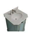 thumbnail image 4 of Benton Collection 24" Distressed Blue Bathroom Vanity with White Marble Top, 4 of 5