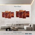thumbnail image 3 of Elephant Stock Wood Grain Pattern Wall Art - Horizontal Multi Panel Canvas - Living Room Wall Decor - Abstract Multi Panel - Brown And Orange Decor - 75" x 48", 3 of 4