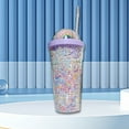 thumbnail image 5 of XIAOLE Summer Colorful Bubble Straw Cup Girl Heart Students High Value Water Cup Summer Cold Drinks Fruit Punch Portable Plastic Cups, 5 of 7