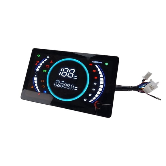 12V Universal Adjustable LED Digital Speedometer RPM Dashboard With Temperature Gear 199km/H !