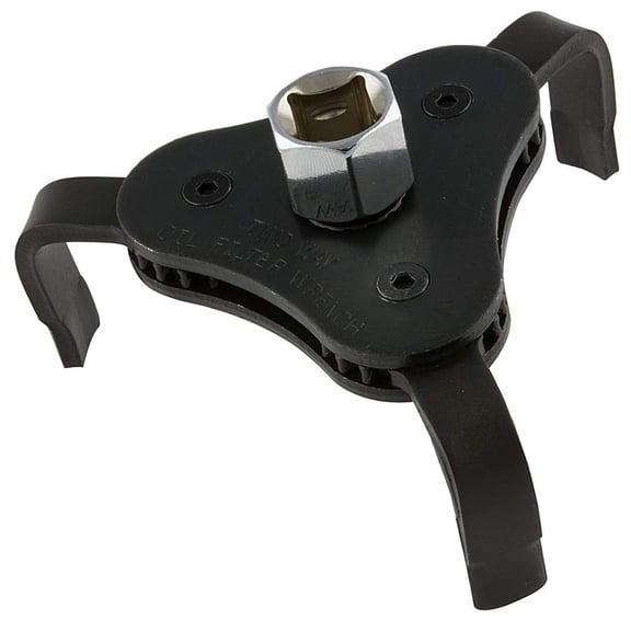 Neiko 03421A Two Way Universal Adjustable Oil Filter Wrench -3-Jaw Design -3/8" Square Drive Socket - Includes 1/2" Adaptor - Automotive Tool