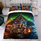 thumbnail image 4 of Kombate Mortal Conjunto de sábanas temático, trío de piezas, cómodo y amigable con la piel, diseño único, regalo de decoración para el hogar para familiares, amigos y fans,173cm *218cm, 4 of 6