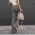 thumbnail image 7 of Women's High Waist Corduroy Trousers with Refined Lapel Detail Elegant Solid Color Pants for Casual Wear, 7 of 7