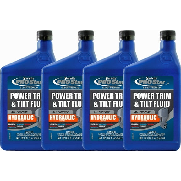 4 Pack Star Brite Pro Star Super Premium Power Trim and Tilt Fluid - 32 oz - 28532