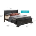 thumbnail image 2 of Glory Furniture Louis Phillipe King Storage Bed in Black, 2 of 2