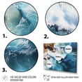 thumbnail image 3 of Designart "Aerial View Skyblue Coastal Waves IV" Extra Large Coastal Framed Wall Art - Coastal Blue Coastal Beach Living Room Framed Canvas Art, 3 of 6