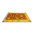 thumbnail image 2 of Ahgly Company Machine Washable Indoor Round Oriental Yellow Traditional Area Rugs, 4' Round, 2 of 4