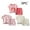 D Red-Pink-Pink, variant on NAISIBABY Girls Mix and Match Outfit 3 Pack, Crew Neck Graphic Tees Casual Shorts Cotton Sets 4-5T