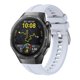 thumbnail image 4 of For Huawei Watch GT 5 Pro 46mm Silicone Watch Strap Adjustable Strap with Silver Buckle - Grey, 4 of 5