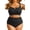 Black, variant on WrongDuck Women Plus Size High Waisted Bikini - Ribbed Two Piece Swimsuit Tummy Control Bathing Suit V-Wired 2026 Swimwear