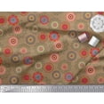thumbnail image 2 of Soimoi Brown Cotton Duck Fabric Artistic Flower Mandala Fabric Prints By Yard 42 Inch Wide, 2 of 3