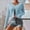 Blue, variant on Womens Cardigan Long Sleeve Lightweight Cardigans Button Down V Neck Ribbed Knit Outerwear Open Front Tops for Ladies Pink XL
