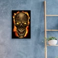 thumbnail image 4 of Epic Art 'Zombie Fire Skull' by Flyland Designs, Acrylic Glass Wall Art, 16"x24", 4 of 8