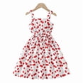 thumbnail image 5 of Fgnfyis Girls Summer Dresses Cherry Print Sleeveless A Line Swing Bowknot Waist Casual Toddler Summer Dress 11-12 Years, 5 of 7