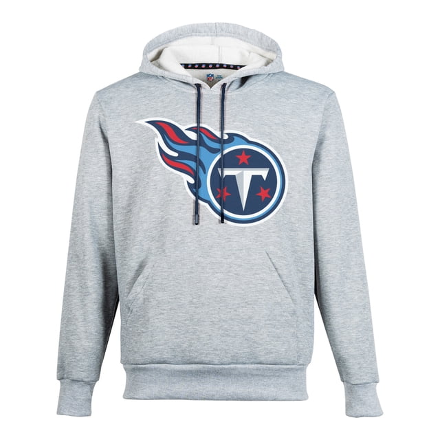 NFL Sudadera Hoodie Tennessee Titans Gris para Hombre, Talla Grande