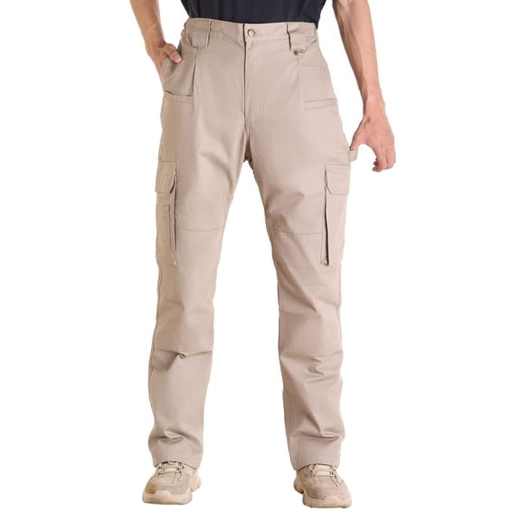 FR Pants for Men Flame-Resistant Cargo Pants Multi-Pockets XL Size Khaki
