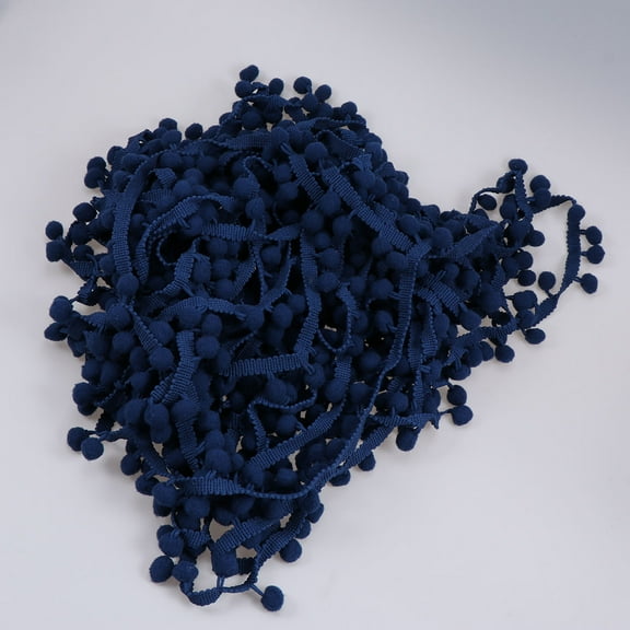 GOOHOCHY Wide Lace Trim with Tassel Design Navy 1Pack for Waistband Edging