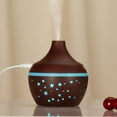 thumbnail image 6 of YiBai Brown Humidifiers for Bedroom, Star Sky Wood Grain Hollow Star Moon Humidifier Colorful Translucent Mini Portable 130ML Aromatherapy Machine #.457, 6 of 8