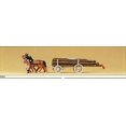 thumbnail image 1 of Preiser 30465 Vagón de troncos tirado por caballos con conductor y carga HO escala vehículos modelo figura Preiser 4041032304656, 1 of 1