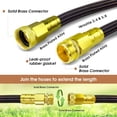 thumbnail image 2 of 10FT Lightweight Flexible Garden Hose, Non-Slip Handles, Non-Kink TPE Hose with Brass Fitting for RV, Marine, Lawn & Garden, 2 of 8