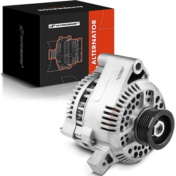 A-Premium Alternator Compatible with Ford F150 F250 F350 1995-1996, E-150 E-250 E-150 Econoline Club Wagon, L6 4.9L, 12V 95Amp CW 6-Groove Pulley, Replace# F2PU10346GA