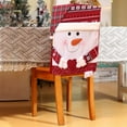 thumbnail image 5 of Christmas Chair Covers – Santa Hat Chair Back Covers for Dining Room, Washable Fabric Chair Slipcovers for Holiday Party, Restaurant, Office, Classroom Decorations, 5 of 5