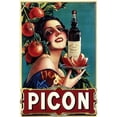 thumbnail image 3 of Vintage Apple Collection 13x18 Black Modern Framed Museum Art Print Titled - Picon Liquor, 3 of 5