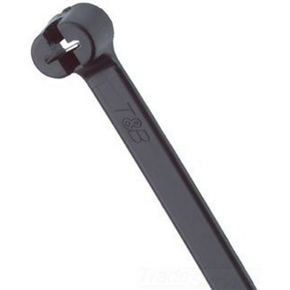 Ty-Rap TY525MX Cable Tie 50 lb. 7" Ultraviolet Resistant Black Nylon with Stainless Steel Locking Device Distributor Pack (Pack of 100)