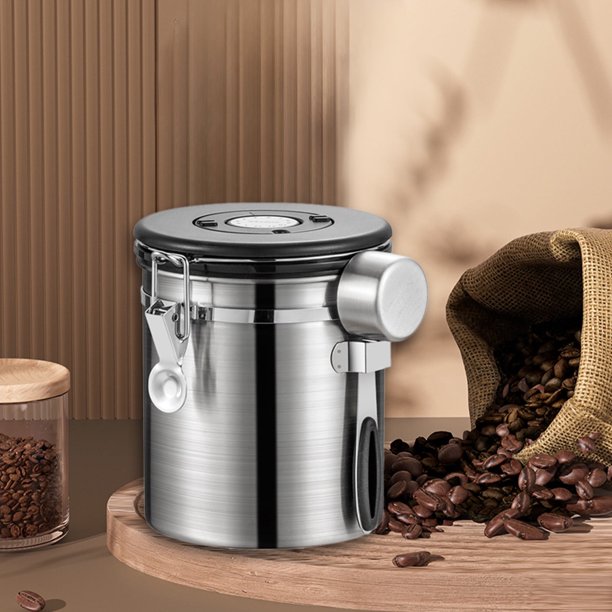 RXIRUCGD - Recipiente para café, bote para café, tarro para guardar café en polvo, leche en polvo, recipiente hermético, organizador para guardar café en polvo, tarro para guardar café, con