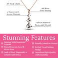 thumbnail image 2 of Cate & Chloe Delilah 18k Rose Gold Plated Pendant Necklace with Swarovski Crystals Gift for Women, 2 of 8