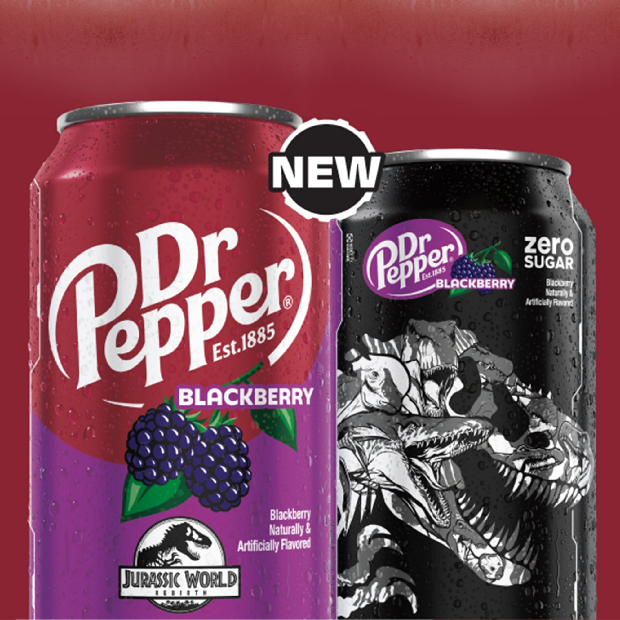Dr Pepper Blackberry Zero Sugar Soda, 12 fl oz, 12 Pack Cans
