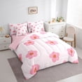 thumbnail image 3 of Castle Fairy Kids Pink Flower Twin Bedding Sets,Cartoon Floral Bedding Comforter Set, 3 of 8