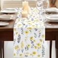 thumbnail image 3 of Table Runners 72 Inches Long Dress Scarves, Yellow Spring Floral Farmhouse Kitchen Table Runner, Coffee Tablerunners, Flowers Botanical Elegant Pastoral 16x72 Inch, 3 of 9