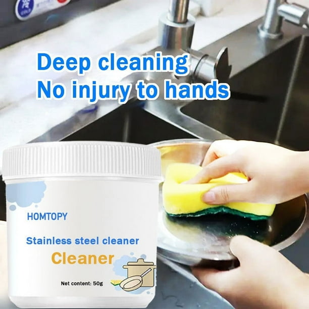 Polvo Limpiador Instantáneo para Cocina, Potente Limpiador En Espuma Multiusos, Elimina Manchas de Grasa Rápidamente, Versátil para Encimeras, Hornos, Estufas y Parrillas (1 Paquete)