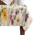 thumbnail image 4 of Spring Floral Table Cloth Waterproof Tablecloths, Vintage Pastoral Rustic Botanical Flowers Tablecloth Dining Table Cover for Kitchen Party Tabletop Outdoor, Rectangle Tablecloth 60x102 Inch, 4 of 9
