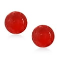 thumbnail image 2 of Bling Jewelry Womens Classic 6MM Red Carnelian Gemstone Drop Ball Earrings in Sterling Silver, 2 of 5