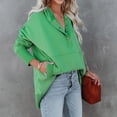 thumbnail image 5 of Oversized Sweatshirts for Women Fashion Lightweight Hoodie Tops V Neck Long Sleeve Button Up Loose Fit Henley Shirts, 5 of 7