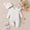 White, variant on TopLLC Girl'S Onesie Newborn Girl Romper Solid Color Fly Sleeve Jumpsuits Onesie+Hat Infant Fall Winter Outfit 3-18 Months Childrens clothes