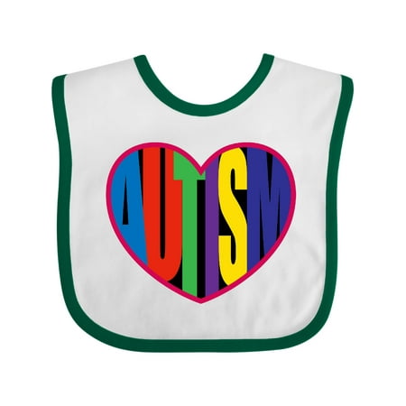 

Inktastic Autism Awareness Month Word Heart Gift Baby Boy or Baby Girl Bib