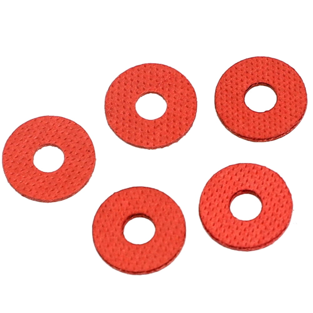 100 pcs Red Steel Paper Gasket Insulation Washer M18x34x1.5mm