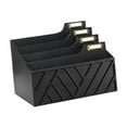 thumbnail image 4 of FashionCha Mail Organizer Countertop Accessories 4 Compartments Letter Holder Letter Sorter Black, 4 of 9