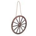 thumbnail image 2 of HOMEMAXS 2pcs Wooden Wheel Wall Hanging Western Wall Art for Country Room Decor Farmhouse Style and Outdoor Wall Decor 3 Screws and 3 Bolts, 2 of 8