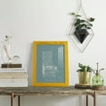 thumbnail image 5 of Hepplewhite Desk & Bookcase I - Framed Print w/glass - Sunflower Yellow, 5 of 7